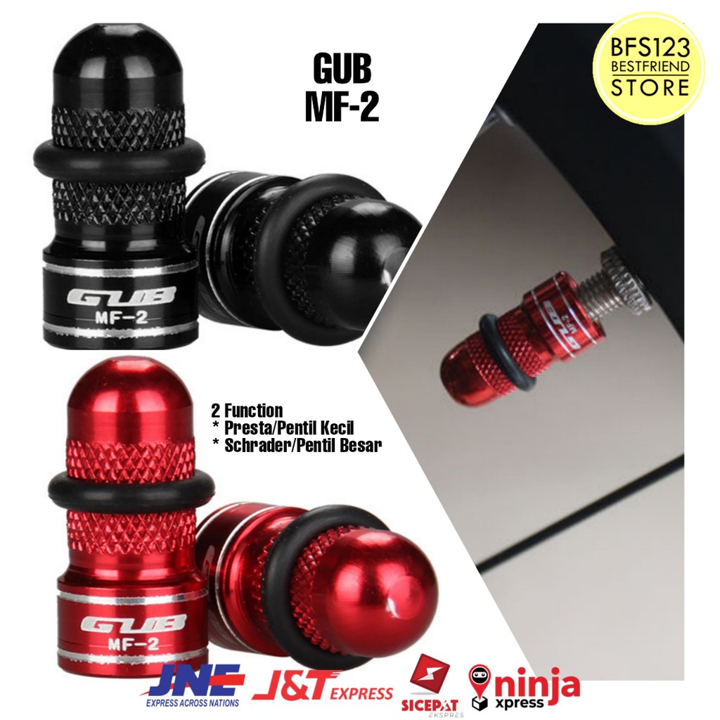 Pentil Ban Sepeda GUB MF-2 Aluminium Aloy Rubber Kualitas Premium GUB Original