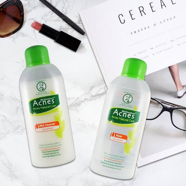 ⭐ MEMEY ⭐ ACNES Natural Care Toner - Milk Cleanser Oil Control 110ml