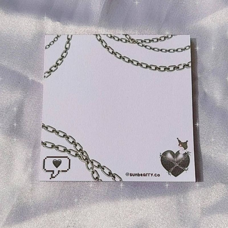 Memo pad by sunbearry.co custom memo pad bts snoppy aesthetic star scrabook-Chain aesthetic