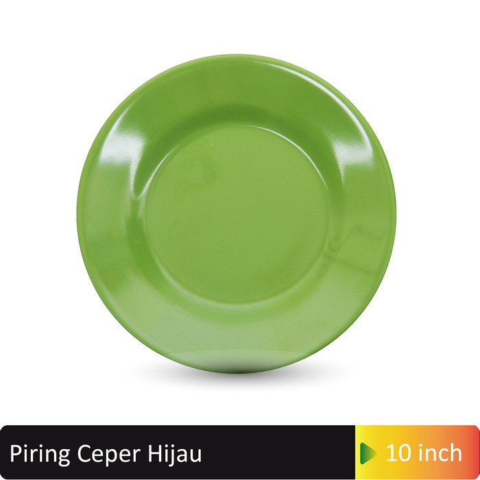 Piring Nasi Goreng 10" inch Hijau - MELAMINE GLORI 2110