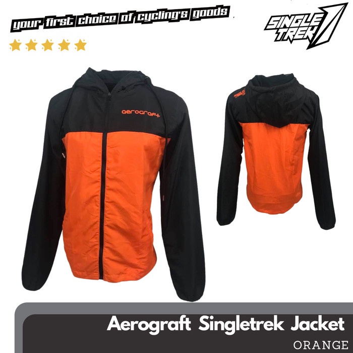 Jacket Singletrek Aerograft bahan Microfiber JSA Orange