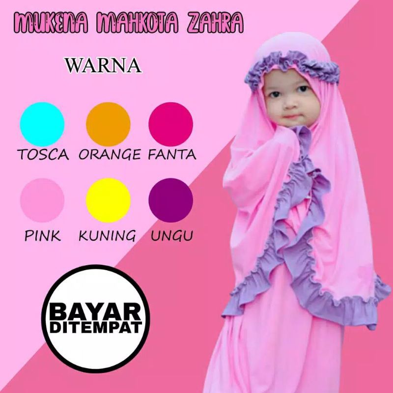 mukena anak zahra kriwil 3-5thn