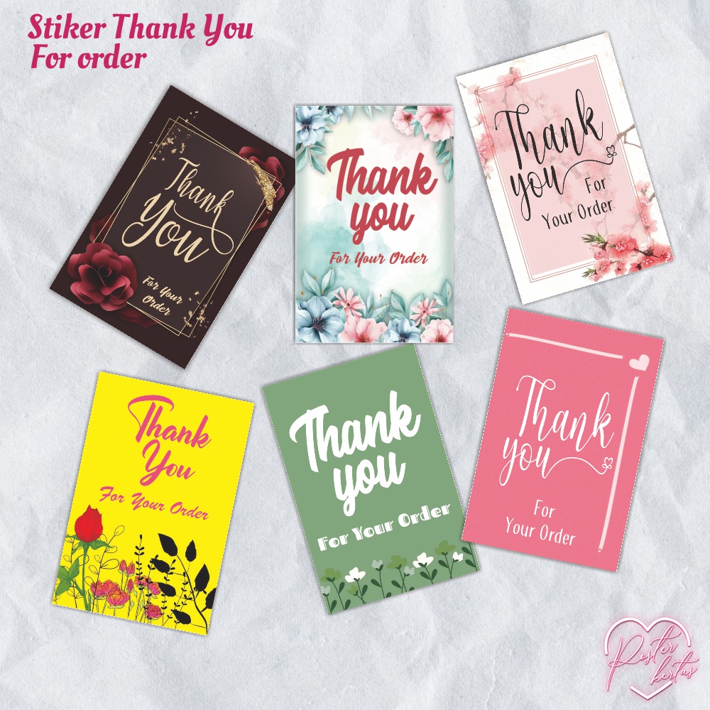 

Sticker Thank You Stiker Label Segel Ucapan Terimakasih Stiker Thank For Order