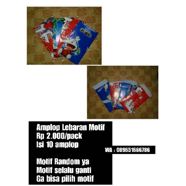 

Amplop lebaran kertas motif random