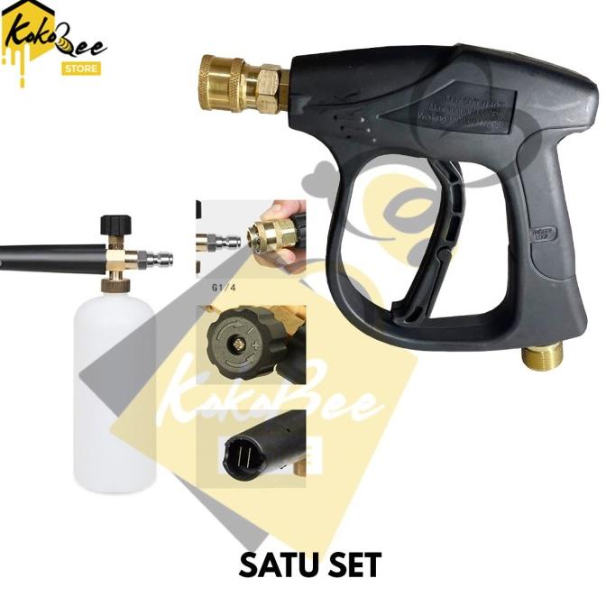 Gun Foam Lance Quick Release Coupler Set - Gun Jet Cleaner Stik Pendek