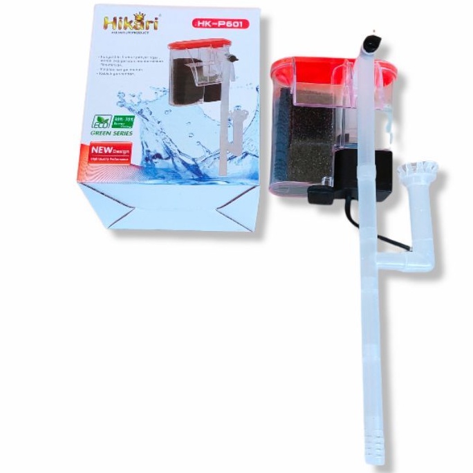 HIKARI 601 HK-P601 Filter Gantung Slim + Skimmer Bening transparan Filter Akuarium Aquascape Hanging Hang on