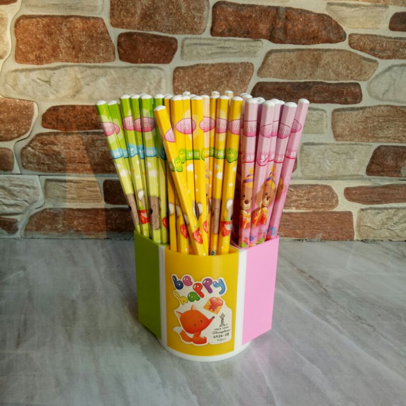 

(1 Pcs) Pensil 2B Kayu Karakter Gambar Lucu