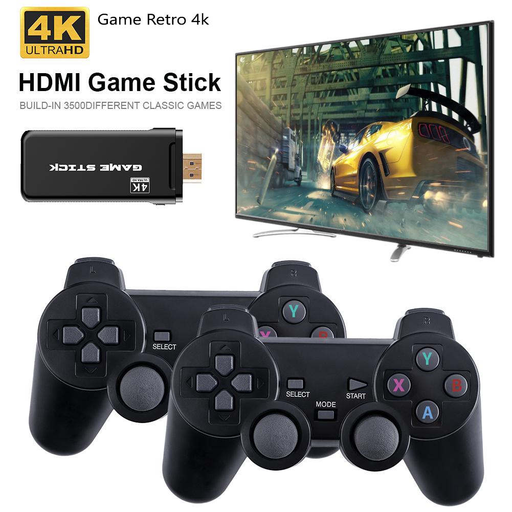 4K Game Stick generasi 2 TV BOX 10000 Video Games Retro Mini Console Wireless gamepad kedua VS PS1 Lite game stick gen 2 hadiah lebaran anak lelaki ulang tahun birthday