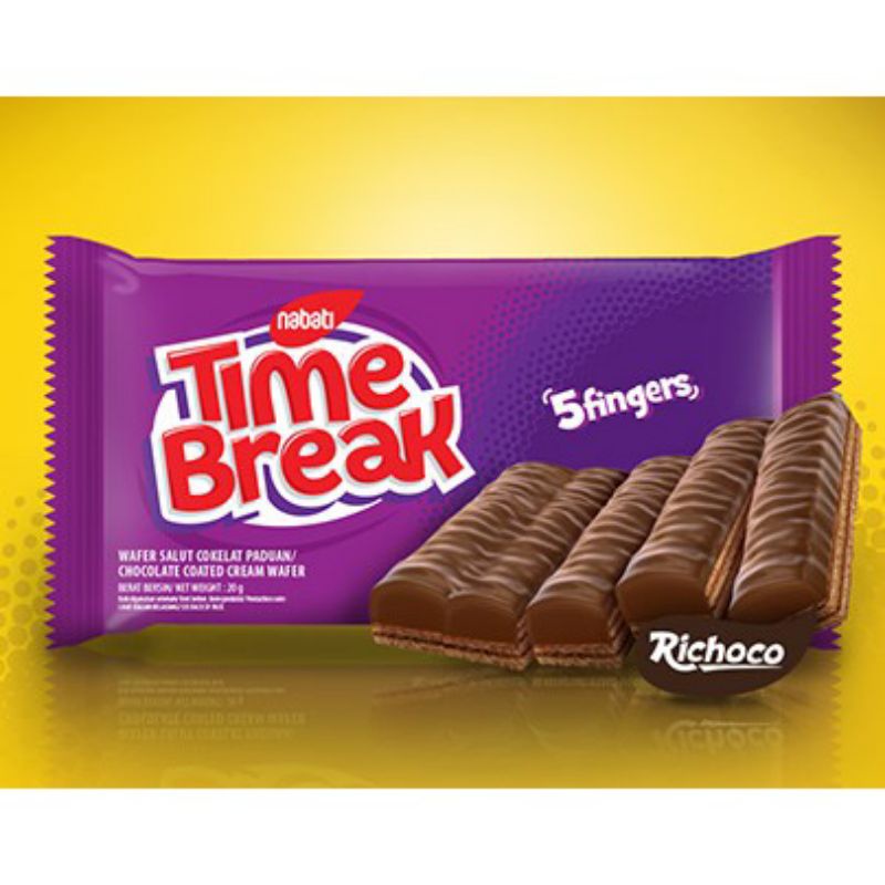 NABATI TIME BREAK WAFER COKLAT BISKUIT 1 PACK ISI 20 BUNGKUS dan isi 10 bks 2000