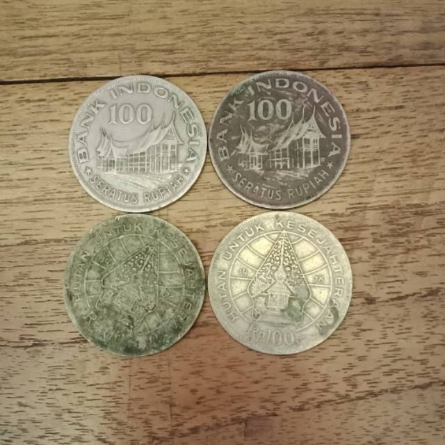 Uang koin 100 Kuno 1978, wayang dan rumah ASLI 100%