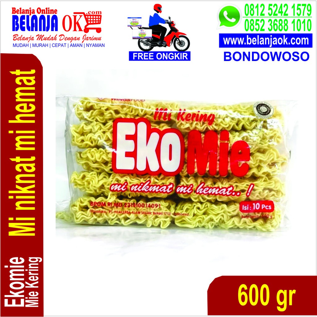 

Mie Kering Ekomie 600 gram