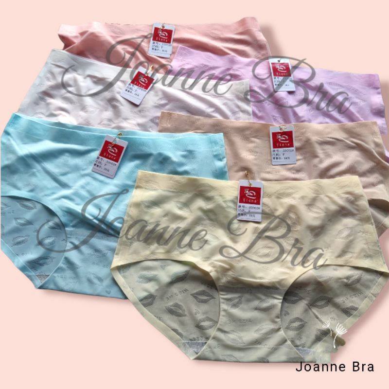 Elena Celana Dalam Wanita Transparan Low Waist E 33002 - CD Fit bb 55kg Seamless Lembut Dingin