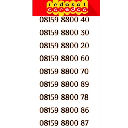 nomor cantik indosat