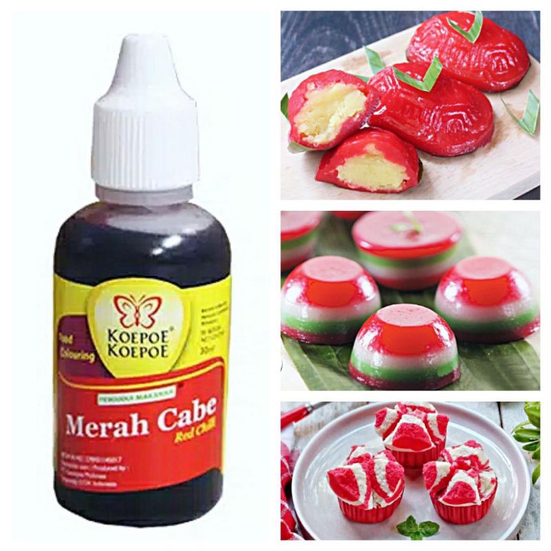 

Pewarna merah cabe 30 ml pewarna makanan koepoe koepoe pewarna minuman pewarna cake kue bolu