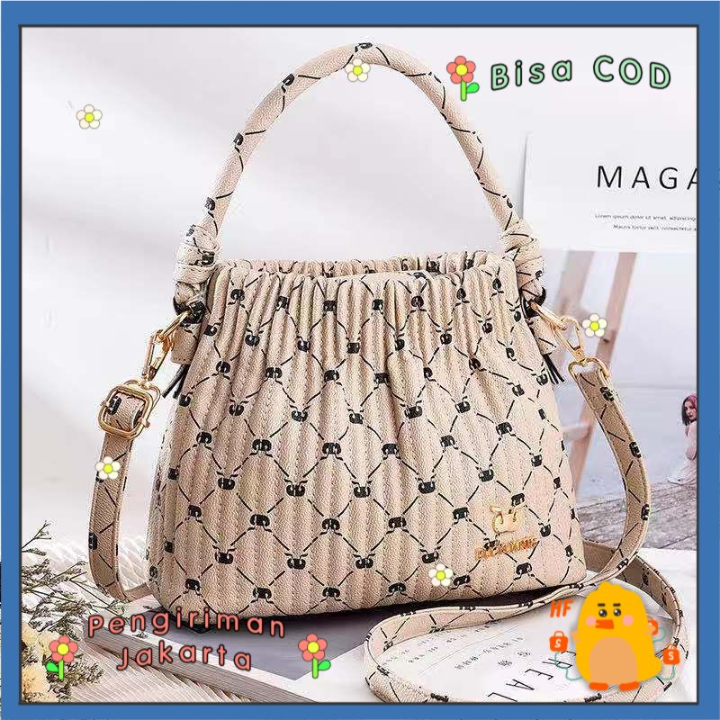 HF 11933 1KG MUAT 2PCS TAS SELEMPANG KERUT PLISKET IMPORT 9090 5354 C27447