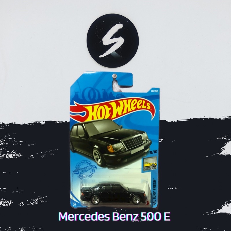 Miniatur Mobil Hotwheels Mercedes Benz 500 E hitam Diecast