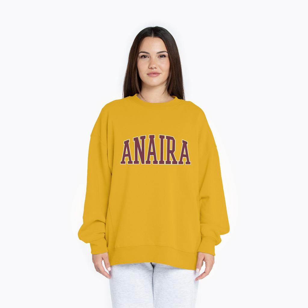 ROYAL PURPLE ANAIRA LOGO SWEATER SWITER CREWNECK OVERSIZE PRIA WANITA Size M-XXL