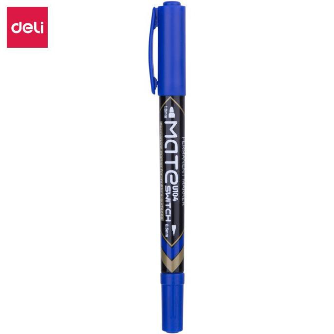 

Deli EU10430 Permanent Marker/Spidol Permanen- Biru