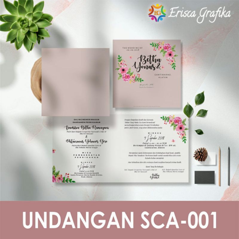 Undangan pernikahan sca / Mewah / elegan