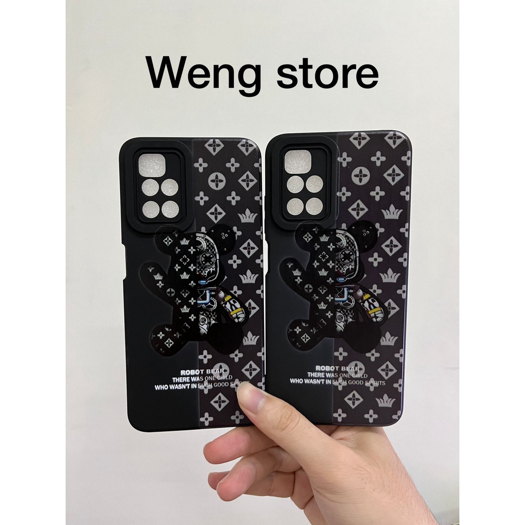 Silicon Motif Robot Bear For Vivo Y91 Y91C Y16 Y22 Y35 Y20 Y50 Y17 Y33S Y15S Xiaomi Redmi 6A 9A 9C 9T NOTE 9