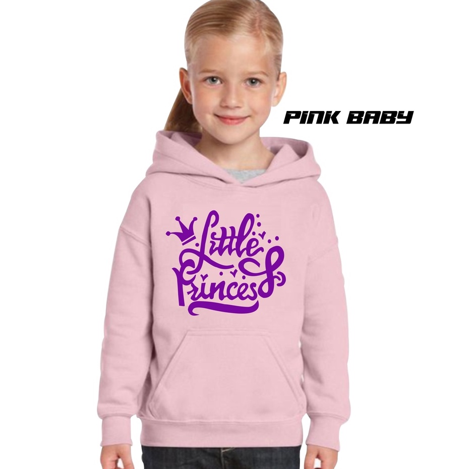 JAKET HOODIE ANAK PEREMPUAN SWEATER SABLON PRINCES TERBARU KEKINIAN BAHAN FLEECE USIA 2TAHUN SAMPAI 12TAHUN