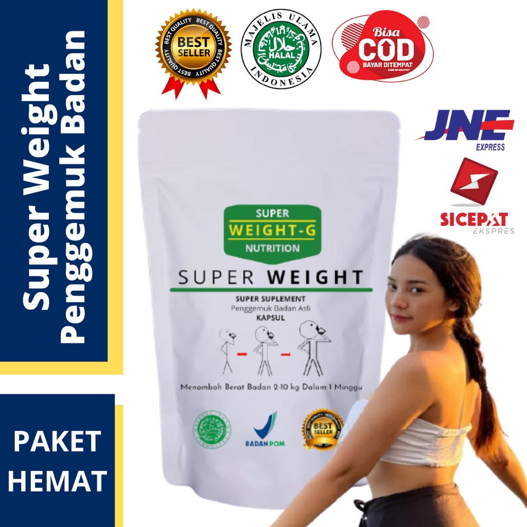 Jual (Paket Hemat 3 Hari) SUPER WEIGHT GAIN PENGGEMUK BADAN PENAMBAH