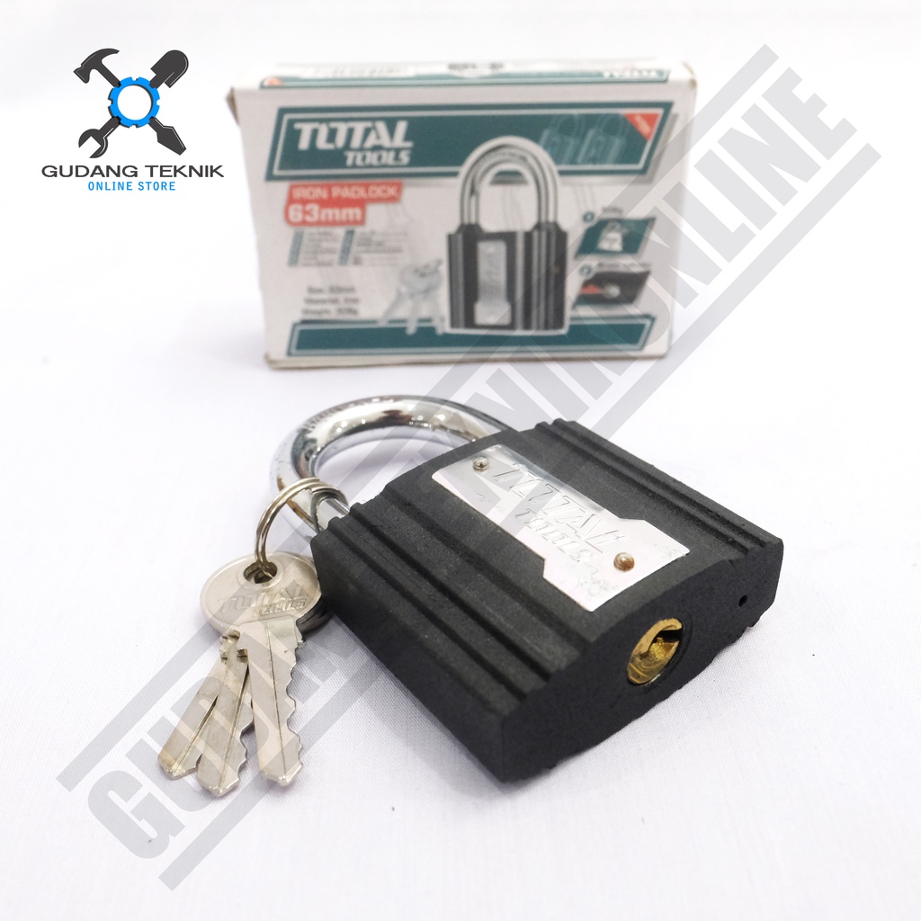 Gembok Besi Hitam 38mm 50mm 63mm TOTAL / Iron Padlock TOTAL