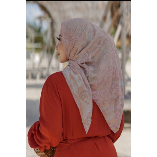 Buttonscarves Wave Voal Square - Peach