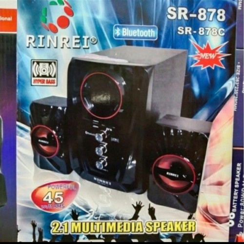 SPEAKER AKTIF RINREI SR 878 C / SR 878 L DUAL KARAOKE ECHO KONTROL - SUARA EMPUK superr bass