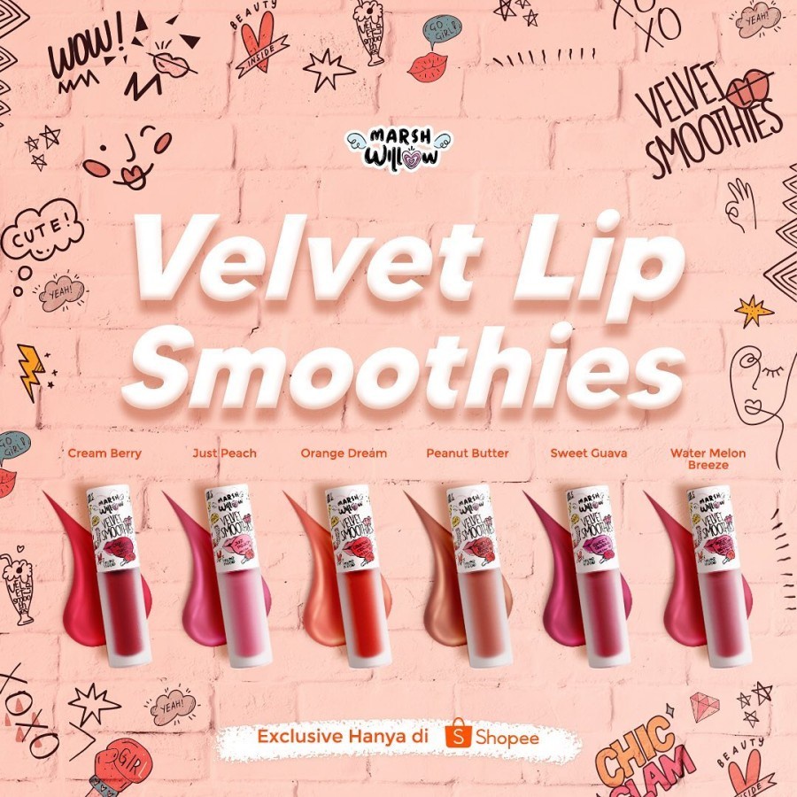 MARSHWILLOW Lips Velvet Smoothies (lipcream) BY NATSHA WILONA