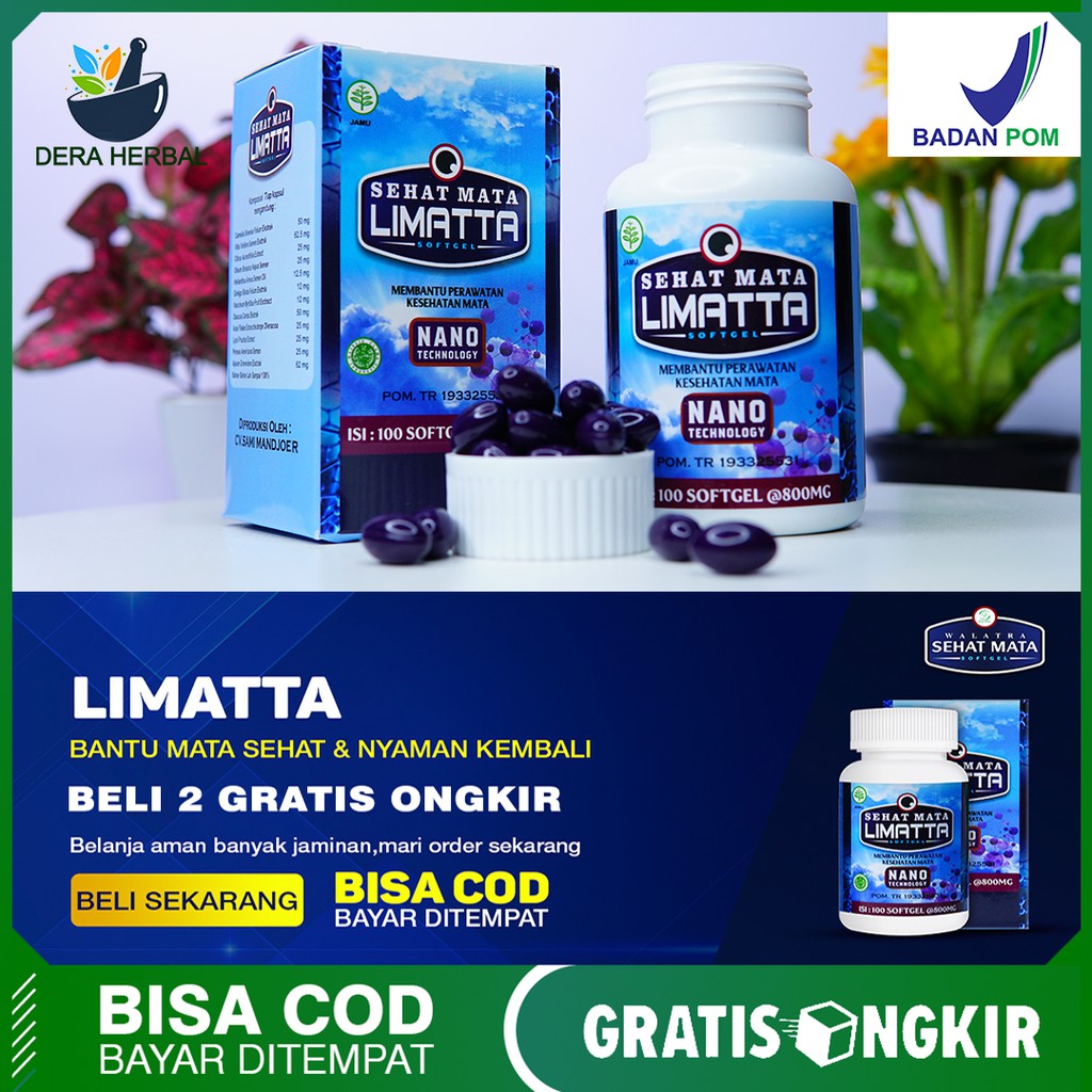 Limatta Sehat Mata Softgel Herbal Asli 100% Original Untuk Menjaga Kesehatan Mata Bisa COD Juga Loh