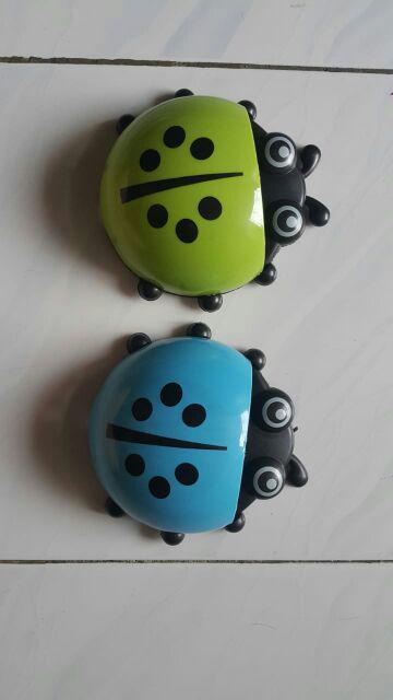 Kasimurah K043 Tempat Sikat Pasta Gigi Lady Bug Toothpaste Brush Organizer Container Lady Bug Grosir