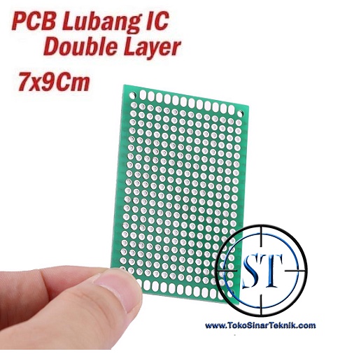 PCB Double Layer 7x9 2-Slide Titik Lubang IC Hole Matrix Circuit Board 7x9cm Through Hole Protoboard