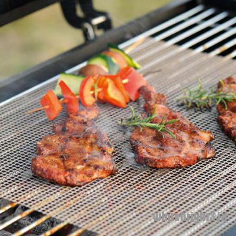 Matras Panggangan Bbq Model Anti-Lengket, Warna Hitam