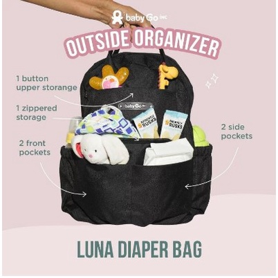 BabyGO Inc Luna Diaper Bag