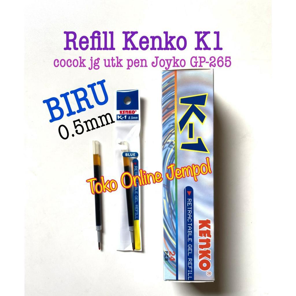 

Refill pulpen KENKO K1 0.5 HITAM tinta gel isi ulang pen jel ATK0969KN