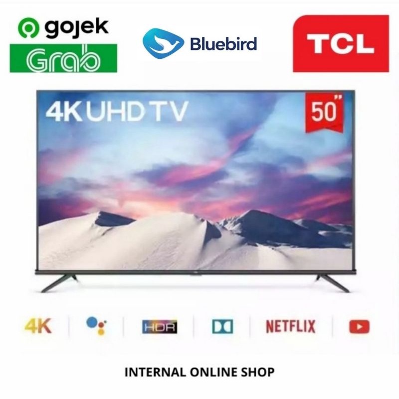 TCL 50A8 Smart TV 50 Inch Android TV UHD 4K Garansi Resmi