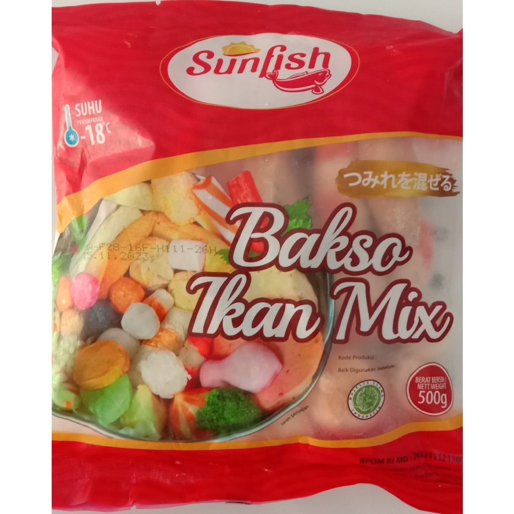 

SUNFISH BAKSO IKAN MIX 500 GR