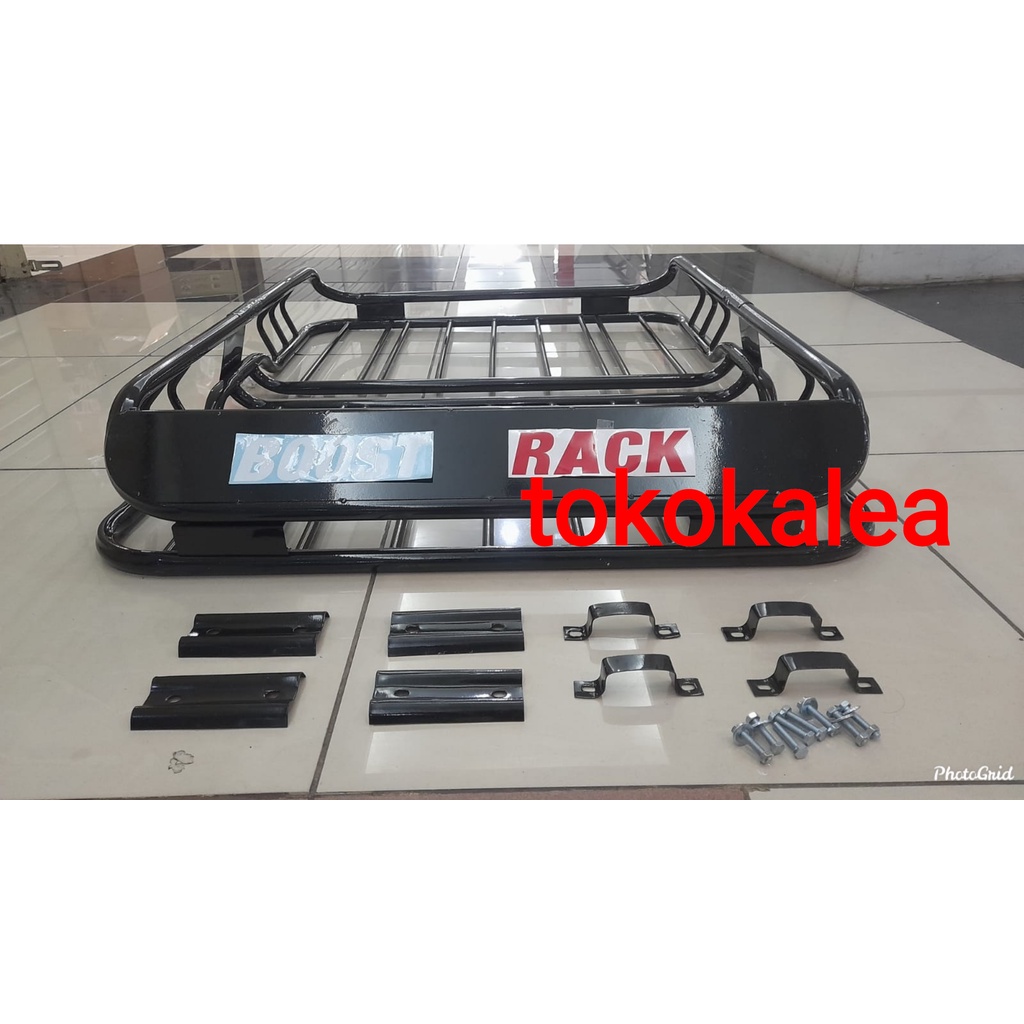 Roof Rack Bagasi Atas Mobil Mitsubishi Pajero Sport Boost Rack Besi Buzz Rack Hitam