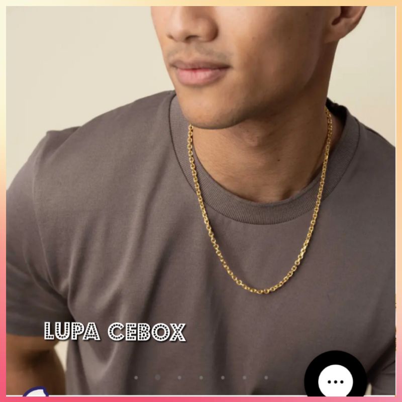 Kalung Pria Kalung Titanium Rantai Nuri Anti Karat