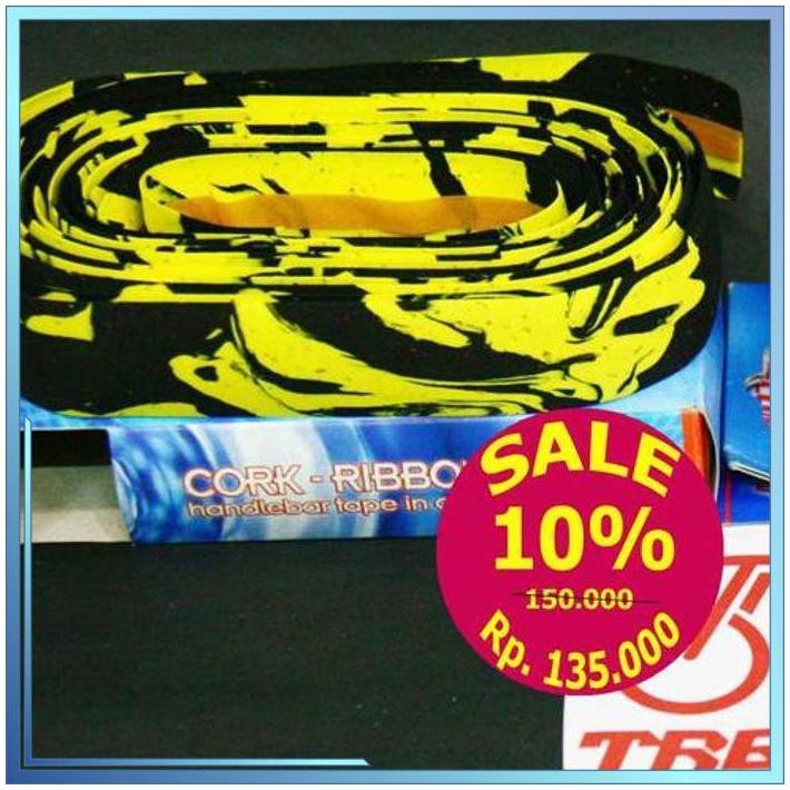 

Bar Tape Velomann Cork Ribbon Kuning Wr6X