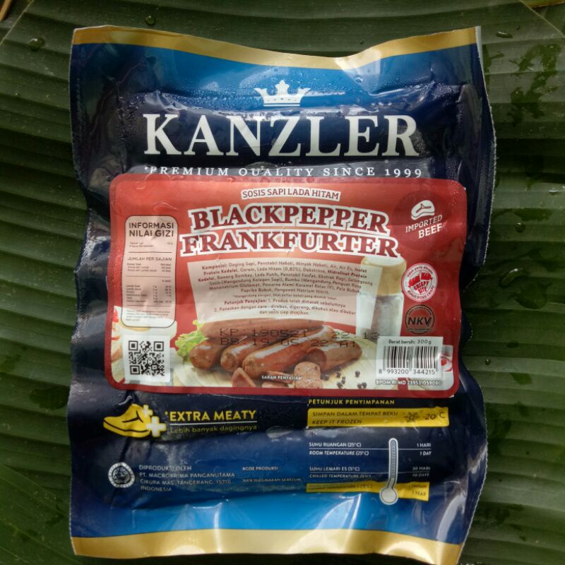 

KANZLER Beef Blackpepper Frankfurter 360gr