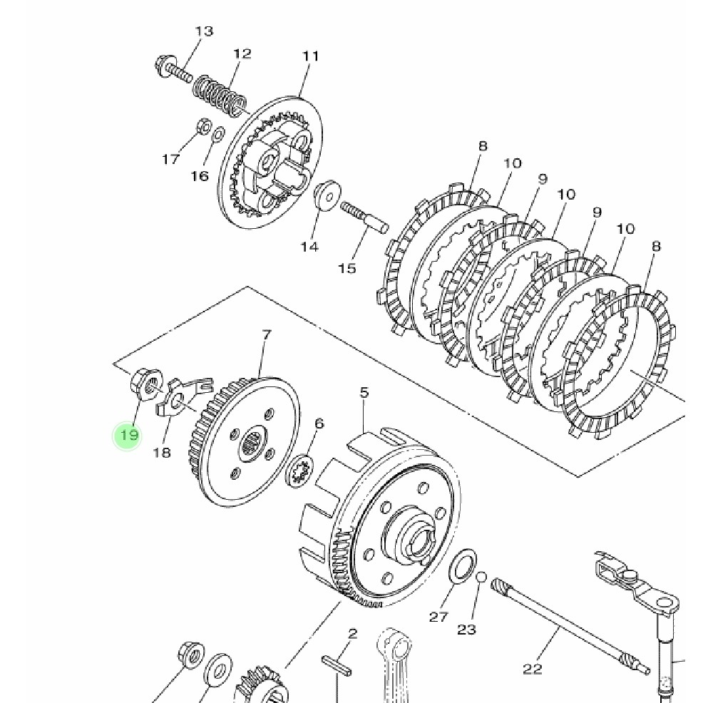 MUR RUMAH KOPLING R15 OLD LAMA V2 XABRE BYSON KARBU FI INJEKSI  ORIGINAL 90179-14001