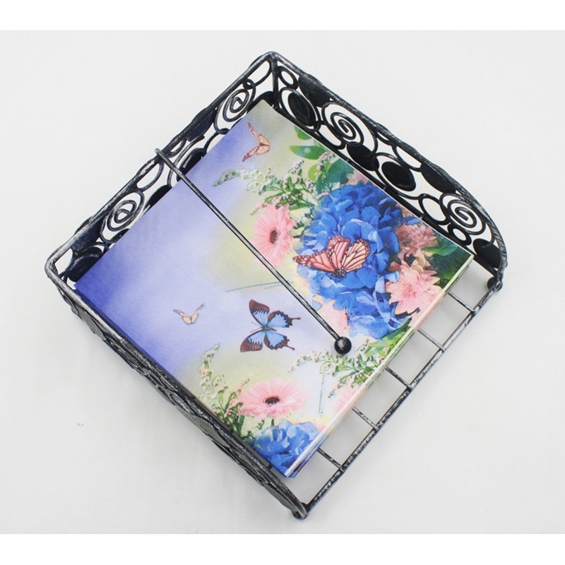 20 Lembar / Pack Serbet Kertas Tisu Motif Print Butterfly Hydrangea Untuk Dekorasi Acara Pesta