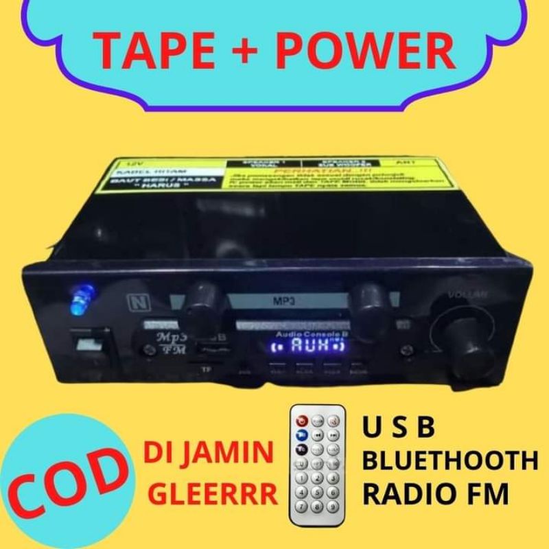 BAYAR DITEMPAT TAPE MOBIL + POWER RAKITAN FULL BASS GLEEER