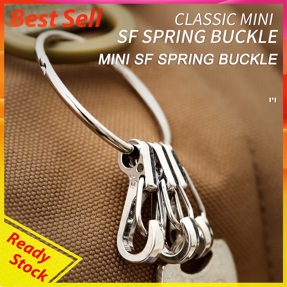 5x Outdoor Carabiner Quick Hanging Key Chain Spring Hook Molle Clasp Buckle