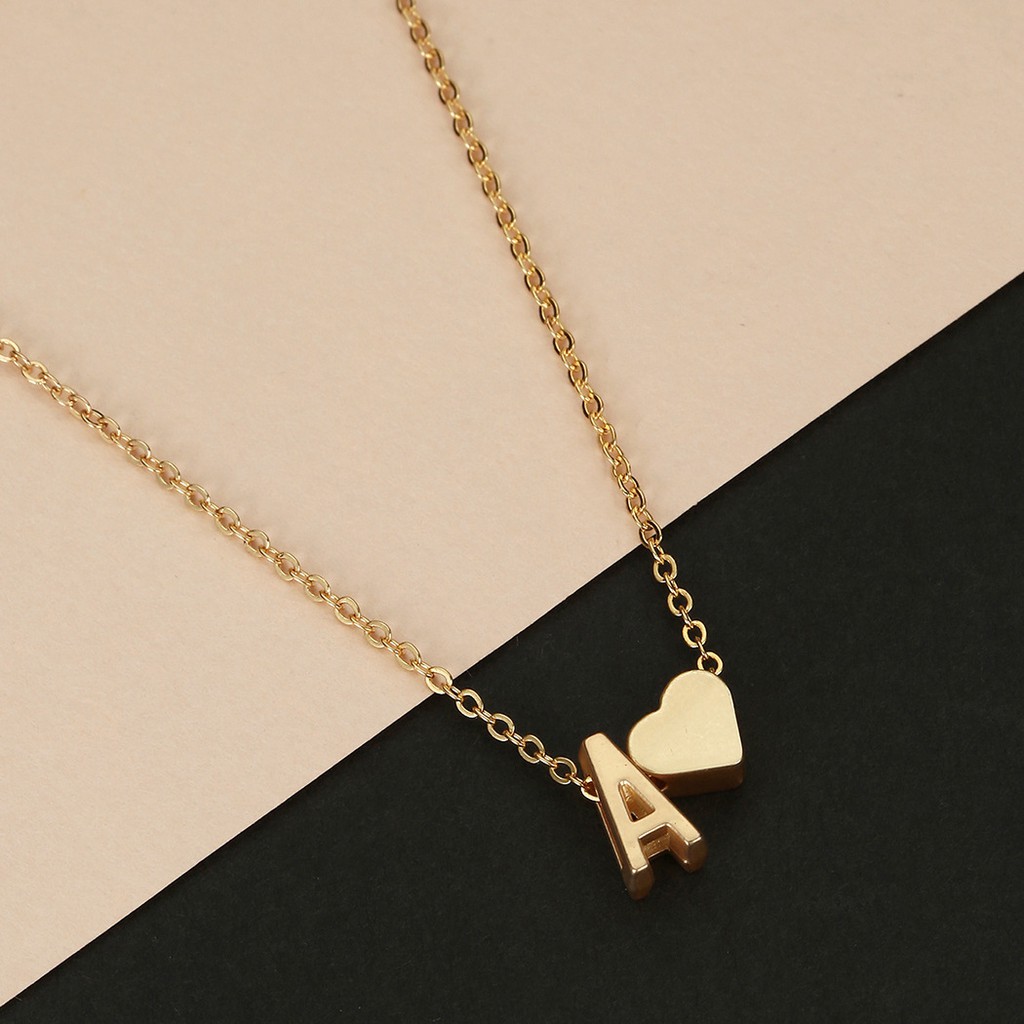 OVERFLOWS.ID [A-T] Part 1 Kalung Rantai Huruf Abjad A-Z Choker Model Simple Ala Korea