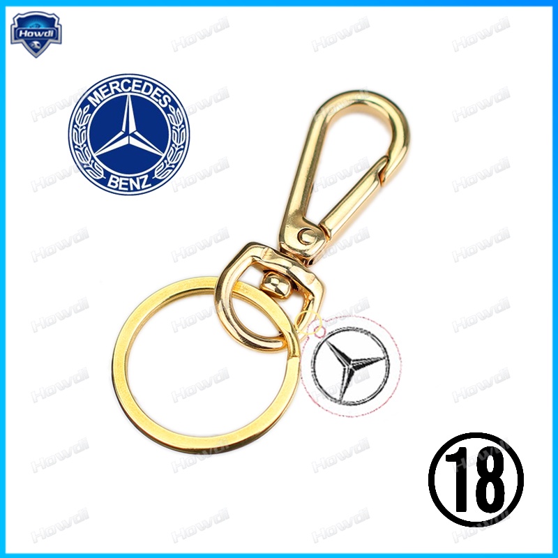 Set Gantungan Kunci Kreatif Bahan Metal Dengan logo Benz