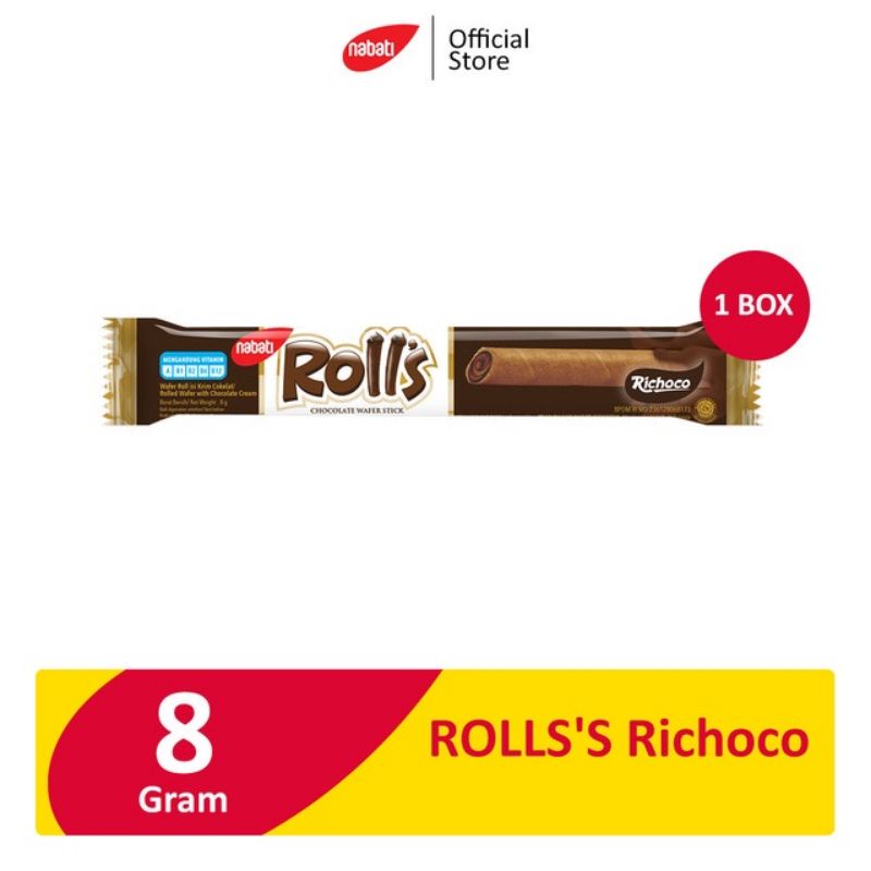 NABATI ROLLS RICHOCO 20'S SNACK GOODIE BAG ULTAH HAMPERS EGGROLL CHOCOLATE COKLAT