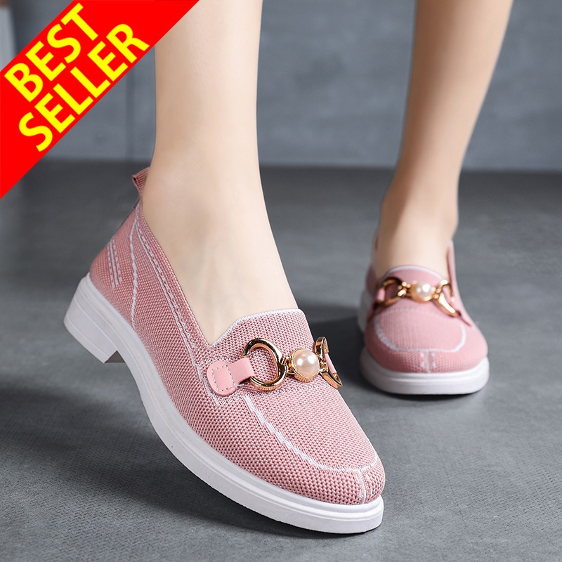 QINGSHUI Sepatu Wanita Kualitas Tinggi Sepatu Wanita Sepatu Wanita Dewasa Terbaru  Sepatu Loafers Wanita Sepatu Kasual Wanita